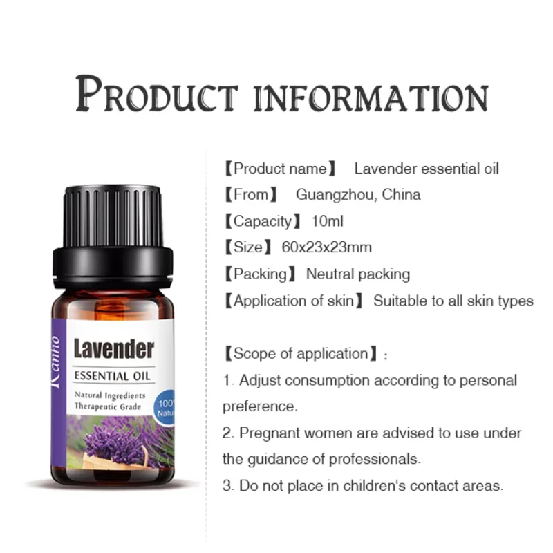 10ml Pure Plant Essential Oil Humidifier Diffusers Mint Lavender Tea Tree Vanilla Sandalwood Jasmine