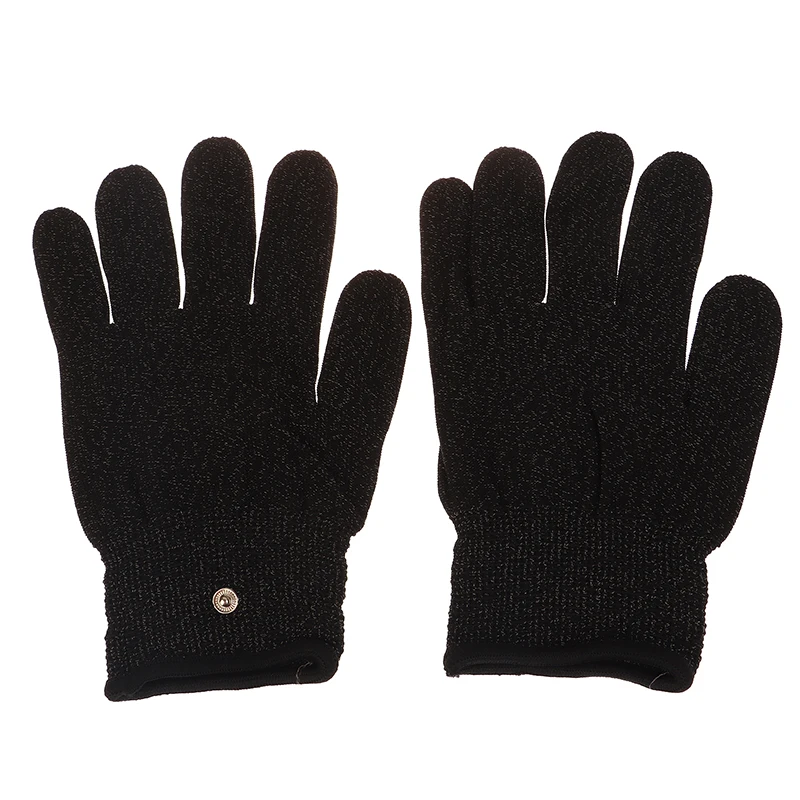 Conductive Silver Fiber Electrode Gloves Pads Electrotherapy Massage 1Pair