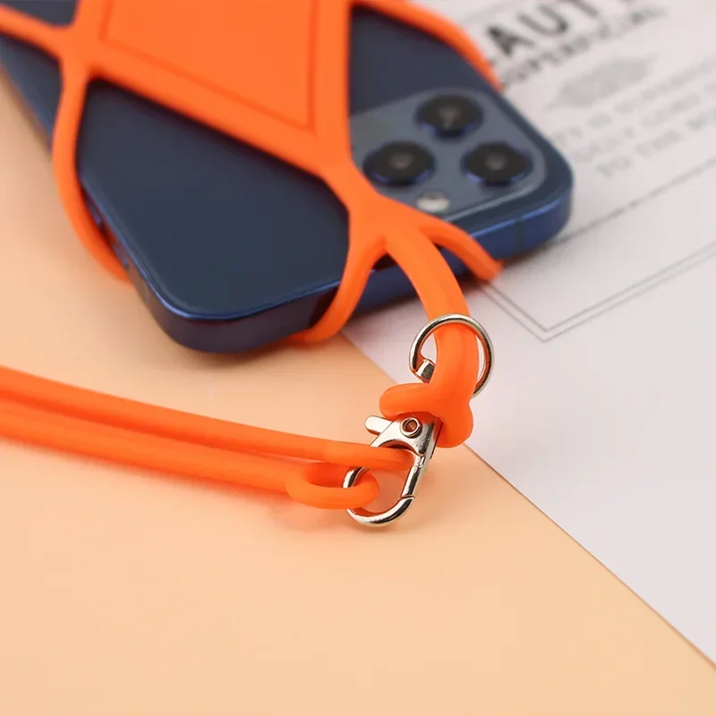 Silicone Smartphone Necklace Lanyard with Adjustable Hanging Strap