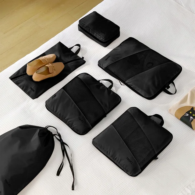 Set Cubi Compressione Viaggio - Borse Organizer Leggere Per Bagaglio - Foto 12