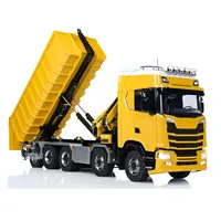 Metal 1:14 770S 10x10 Hydraulic RC Dumper Remote Control Full Dump Trucks Crane Light Sound 3 Speed Transmission Car Toy Vehicle 2