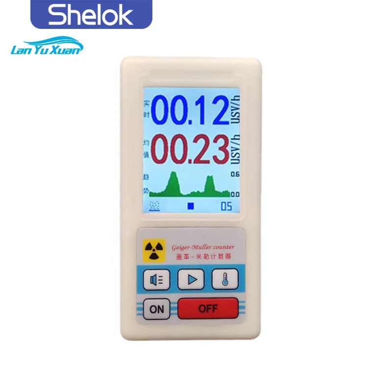 Shelok Factory Spot Alarm Rilevatore Di Radiazioni Nucleari X Y Beta Radious Ray Geiger Tube Tester