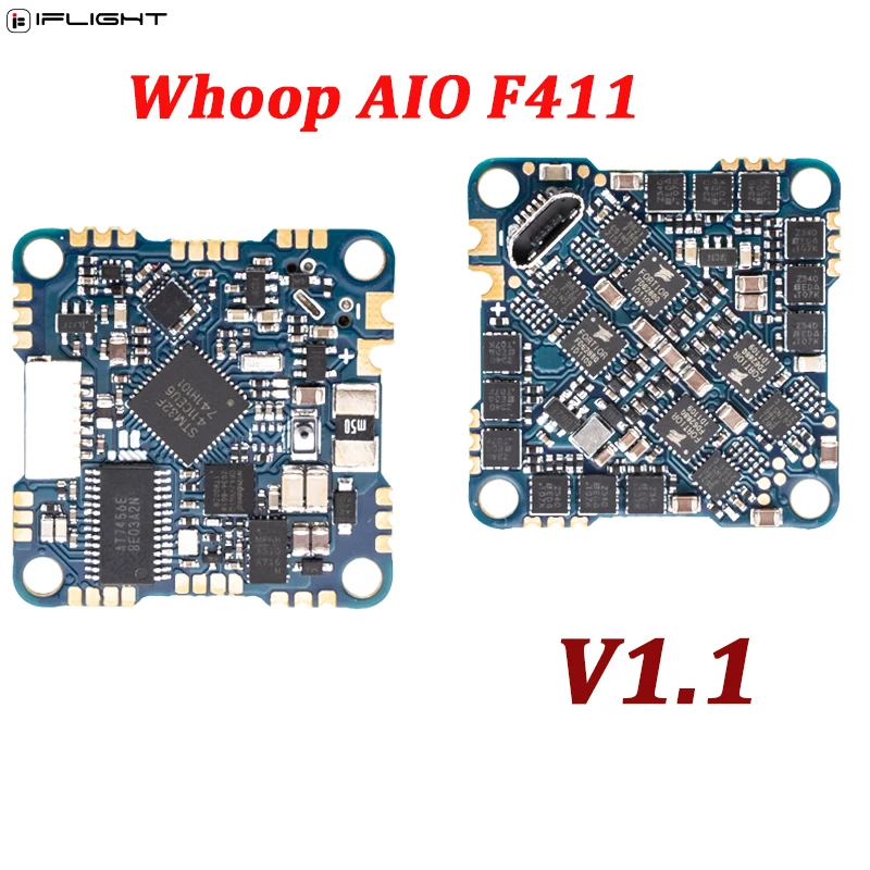 

Плата iFlight Whoop AIO F411 V1.1 (MPU6000) с 5 В, 2 А, BEC/16 Мб, черная коробка для FPV дрона