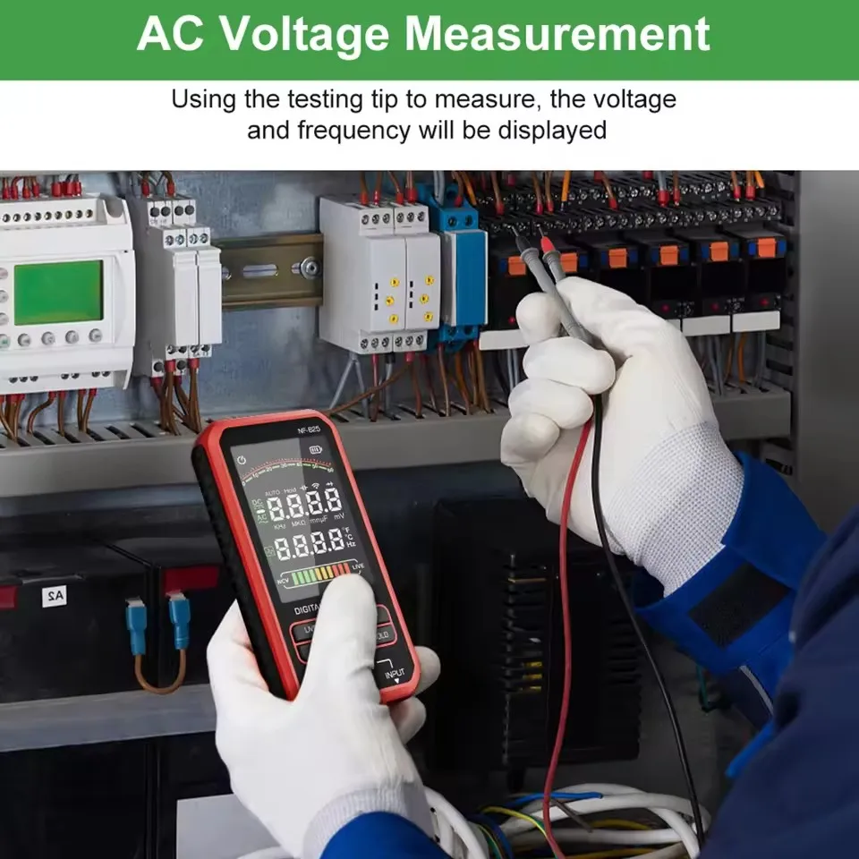 NF-625 Smart Digital Multimeter, 6000 Counts, Rechargeable Multitester with Larg
