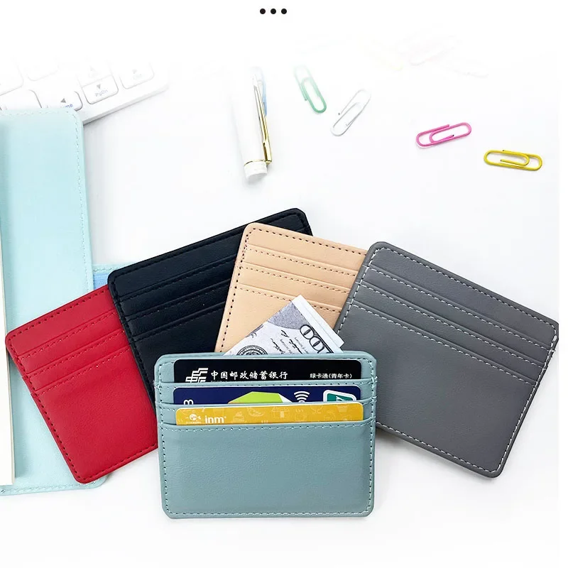 Man Purses Ultra Thin Mini Business Bank Credit Card Holder Wallet Women Small Coin Cards Cover 1PCS
