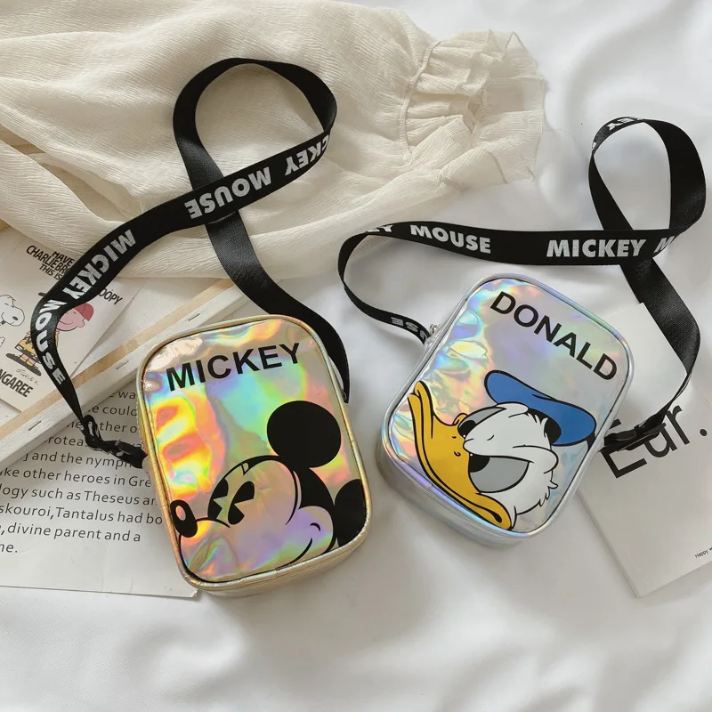 

Disney Bag Mickey Donald Duck Kids Shoulder Bag Laser Crossbody Bag Fashion Cartoon Print Kids Shoulder Bag Crossbody Bag