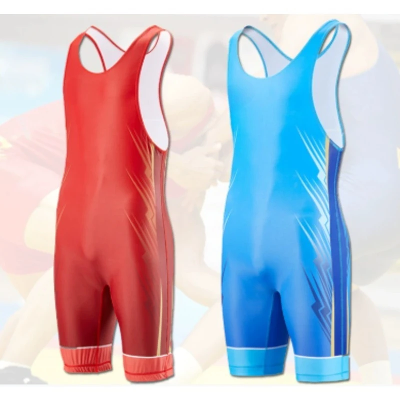 Freestyle Wrestling Suit Men's Professional Competition Training One-Piece Weightlifting Clothes Male Free Style Bouts sports suit,powerlifting singlet