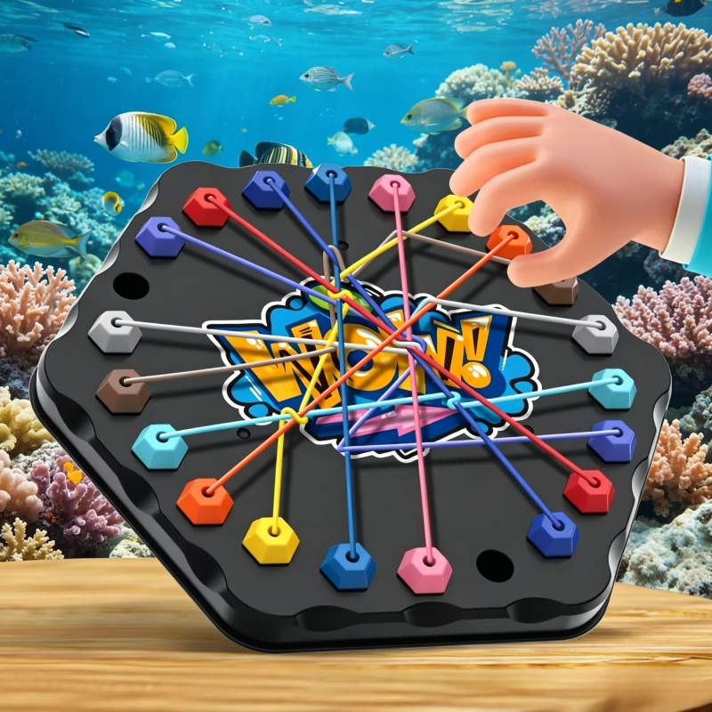  Color Line Rope Knot Puzzle Board Game Logic Thinking Interactive Table Toy For Parent Kids Family Entertainment 