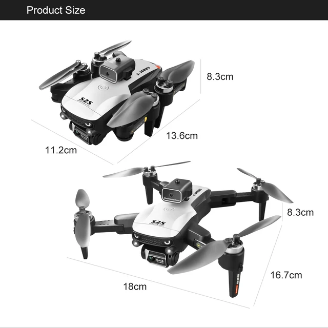 S2S mini drone with 6K dual cameras Obstacle avoidance optical Wifi Fp –  RCDrone