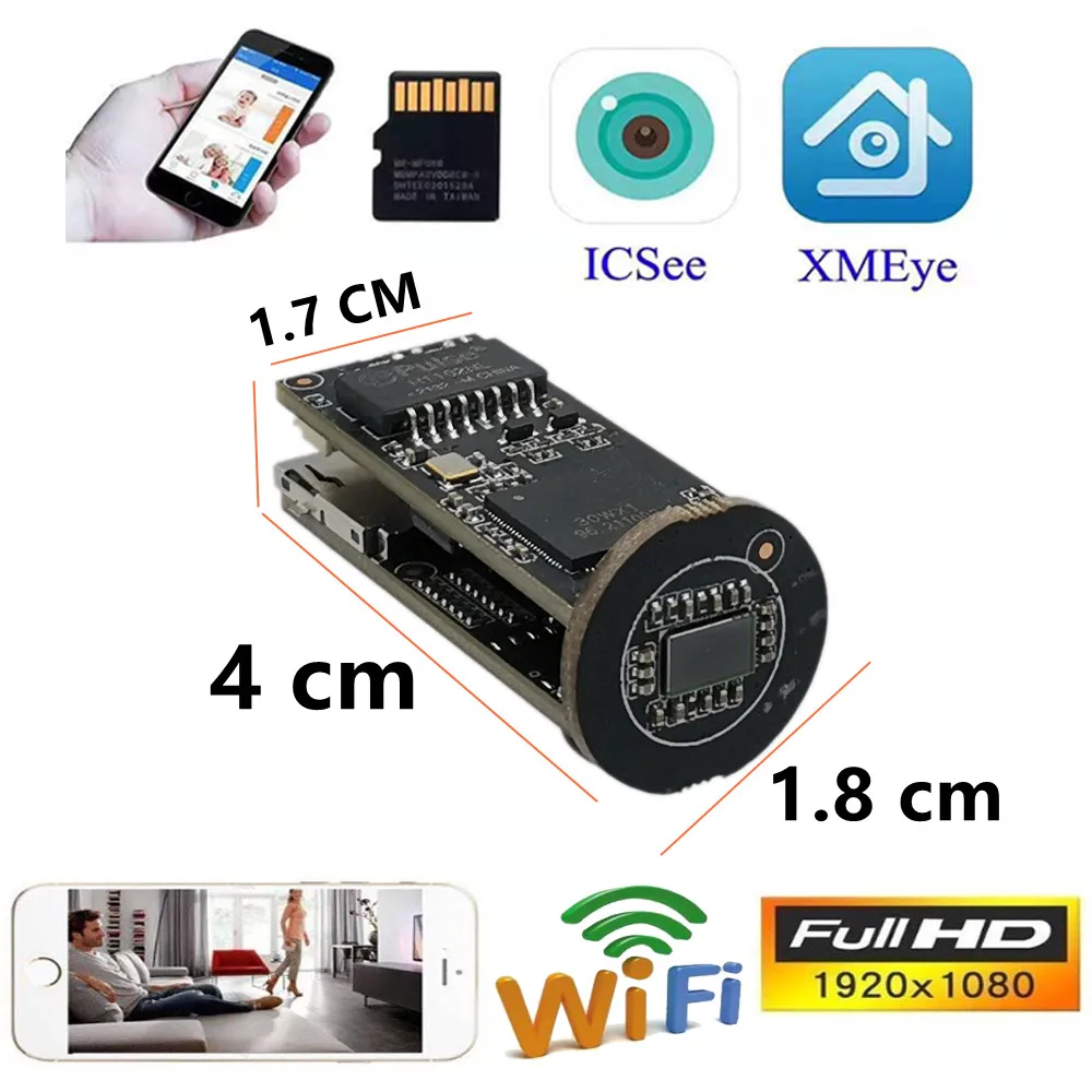 Embedded Module for Underwater Super Mini IP Camera Module Board 1080P Security H.265 Network IPC WIFI Audio TF Card Slot Xmeye 4mp embedded module for underwater super mini ip camera module board 1080p security h 265 network ipc wifi audio tf card slot