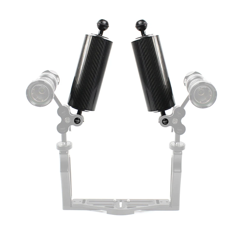 Carbon Fiber Extension Tray Arm Float Buoyancy Aquatic Arm Dual Ball SLR Camera Diving for Gopro yi EKEN for DJI for OSMO Action 5