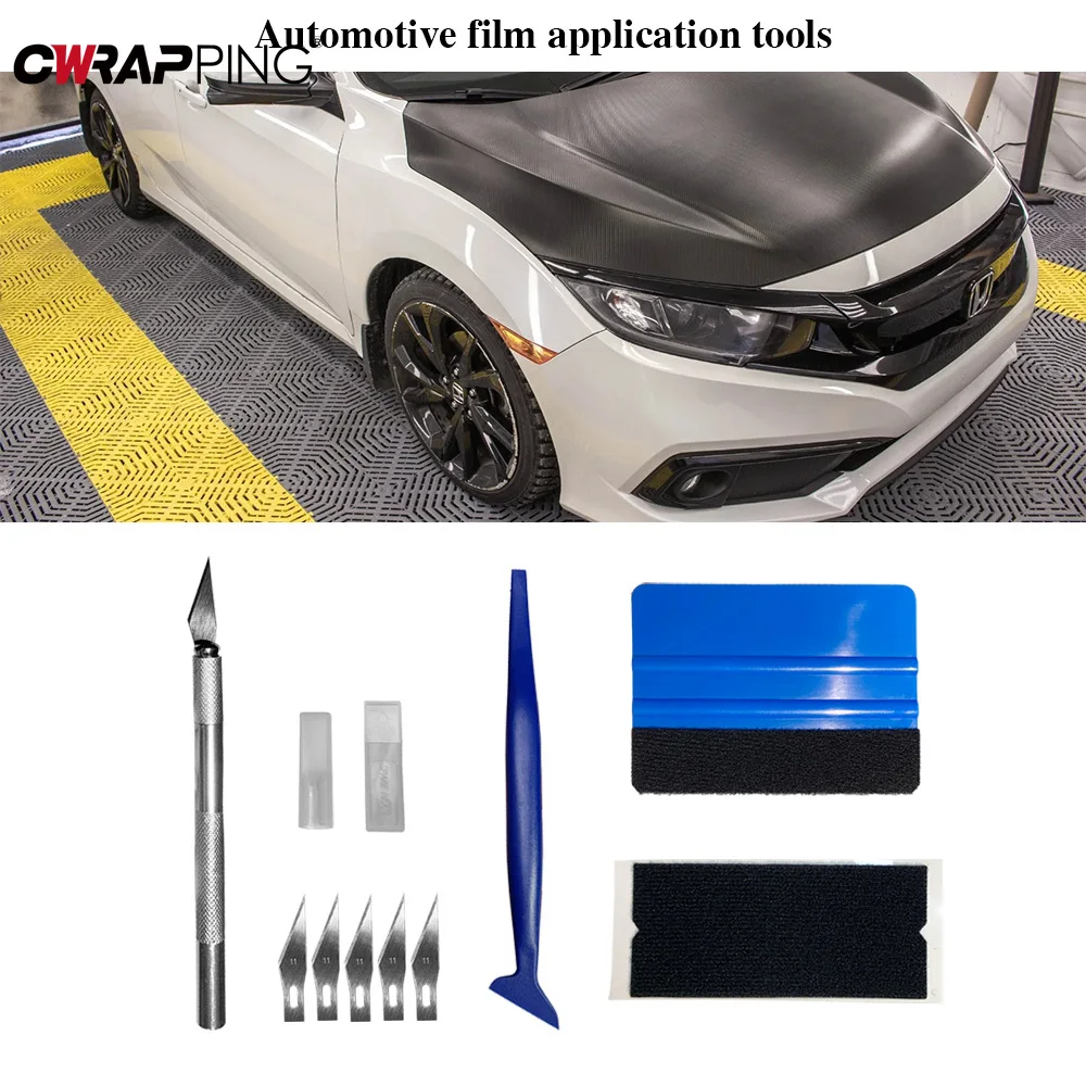 Car Wrapping Tools Vinyl Squeegee Window Tinting Squeegee Automotive Film Tools Window Tint Squeegee Car Wrapping Vinyl Tool Kit Window Film Tint Tools Car Wrap Sticks Auto Trimming Squeegee Tinting Felt Edge for Accessories