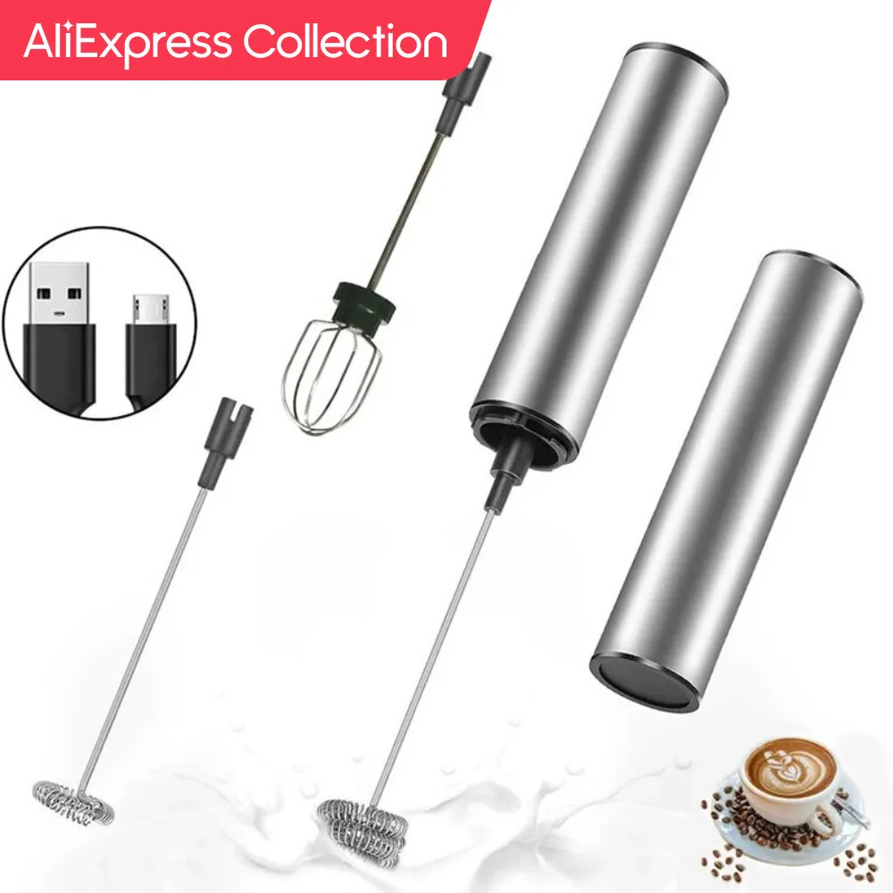 Aliexpress Collection Montalatte Elettrico Portatile Mini Usb Ricaricabile Schiuma Maker Palmare Foamer Mixer Per Bevande Ad Alta Velocità