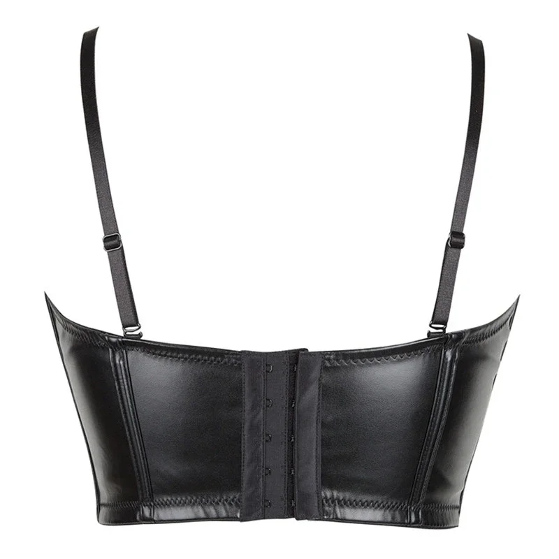 Waist Corset Corset Bustier Top Lace Corset Women Corset Crop Top Gothic Black Leopard Faux Leather Push Up Overbust Corset Bustier Bra with Straps Fashion Streetwear