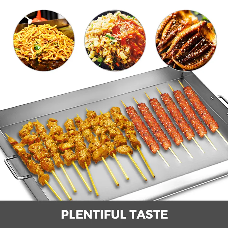 New design 32 x 17 Wide Stainless Steel Flat Top Griddle Grill & Propane  Fueled 2 Adjustable Burners Stove - AliExpress