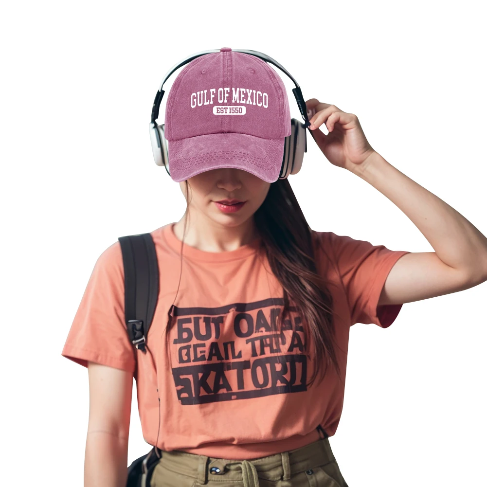 Gulf of Mexico Est 1550 Vintage Baseball Cap Gulf of Mexico Hat Washed Cotton Unisex Cap Adjustable Golf Dad Hat for Men Women