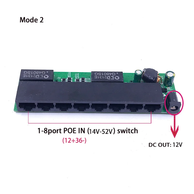 8포트 10/100M 이더넷 스위치 모듈 PCBA 보드 OEM 자동 감지 포트 PCBA 보드 OEM 마더보드