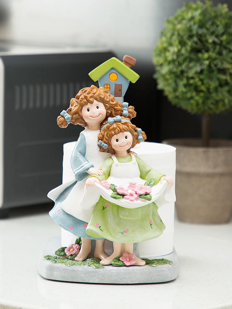 European kitchen paper towel holder Roll paper towel holder Dining Room Bedroom Creative napkin holder living room decoration 2