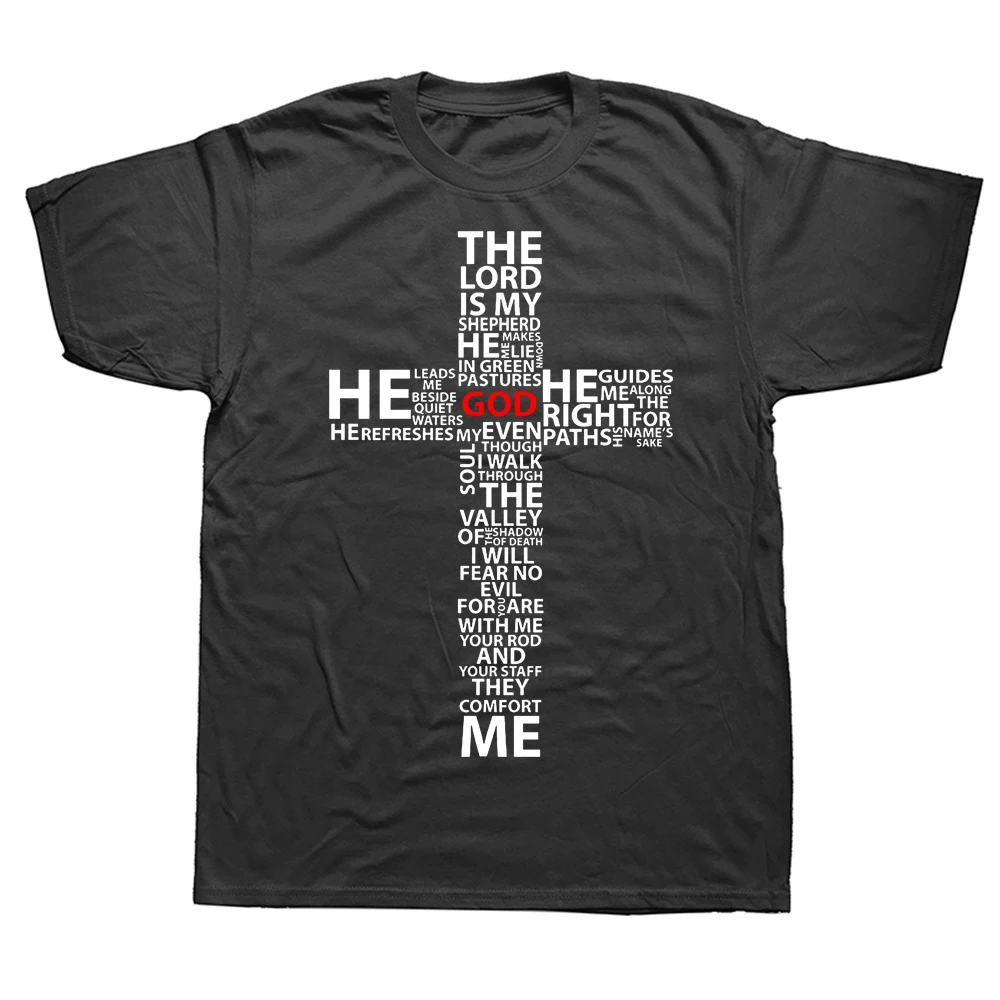 

God Jesus Cross Bible T Shirts Graphic Cotton Streetwear Short Sleeve Birthday Gifts Summer Style T-shirt Mens Clothing