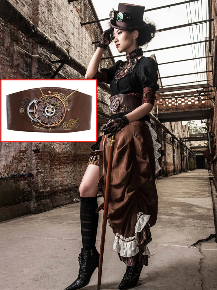 

Leather Belt Corsets for Women Vintage Viking Pirate Gothic Medieval Steampunk Waistband Waist Girdle Halloween Costumes Cosplay