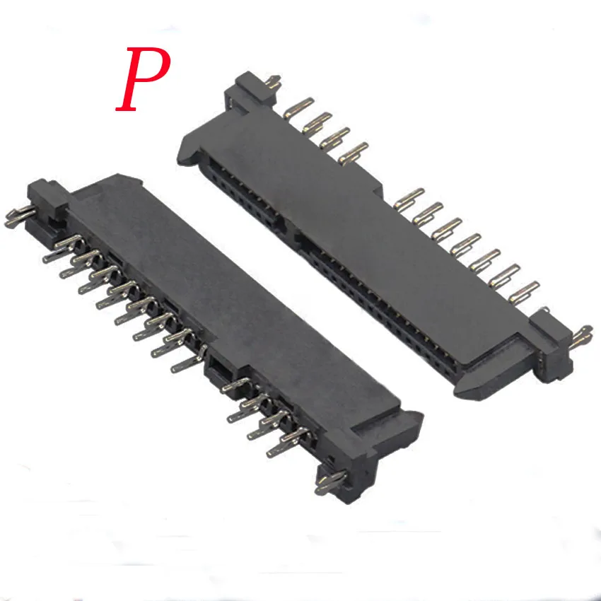 1PCS SATA Interface Socket SSD Solid State Drive Seat 7+15P 7P 22PIN 90 180 Degree Harpoon Foot Female Connector