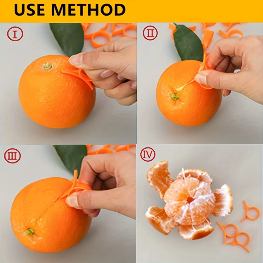 2/6pcs Orange Peeler, Simple Lemon Peeler,Creative Knife,Ring Handle, Fruit Peeler, Vegetable and Fruit Tool, Kitchen Small Tool