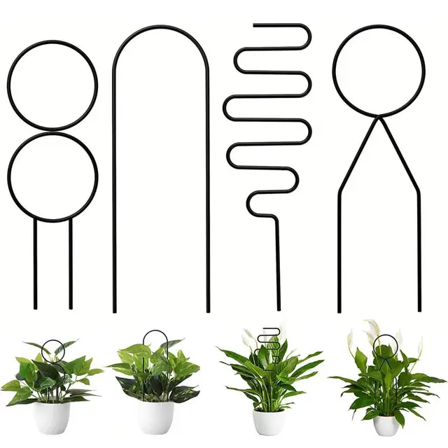 4 db Hasznos Növénymászó Rácsos Korrózió-Rezisztens Jó Támogatás Könnyű Dekoratív Cserepes Növények Mászó Tartó - Image 5