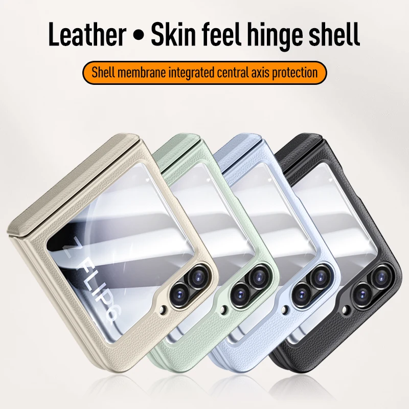 Leather Folding Case with Mirror Film & Shockproof Protection