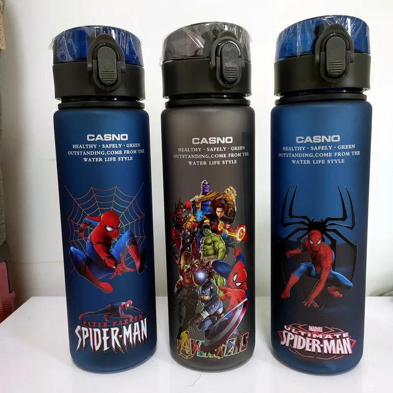 Spiderman Hulk Anime Water Bottle  Water Bottle Children Spiderman - 560ml  Disney - Aliexpress