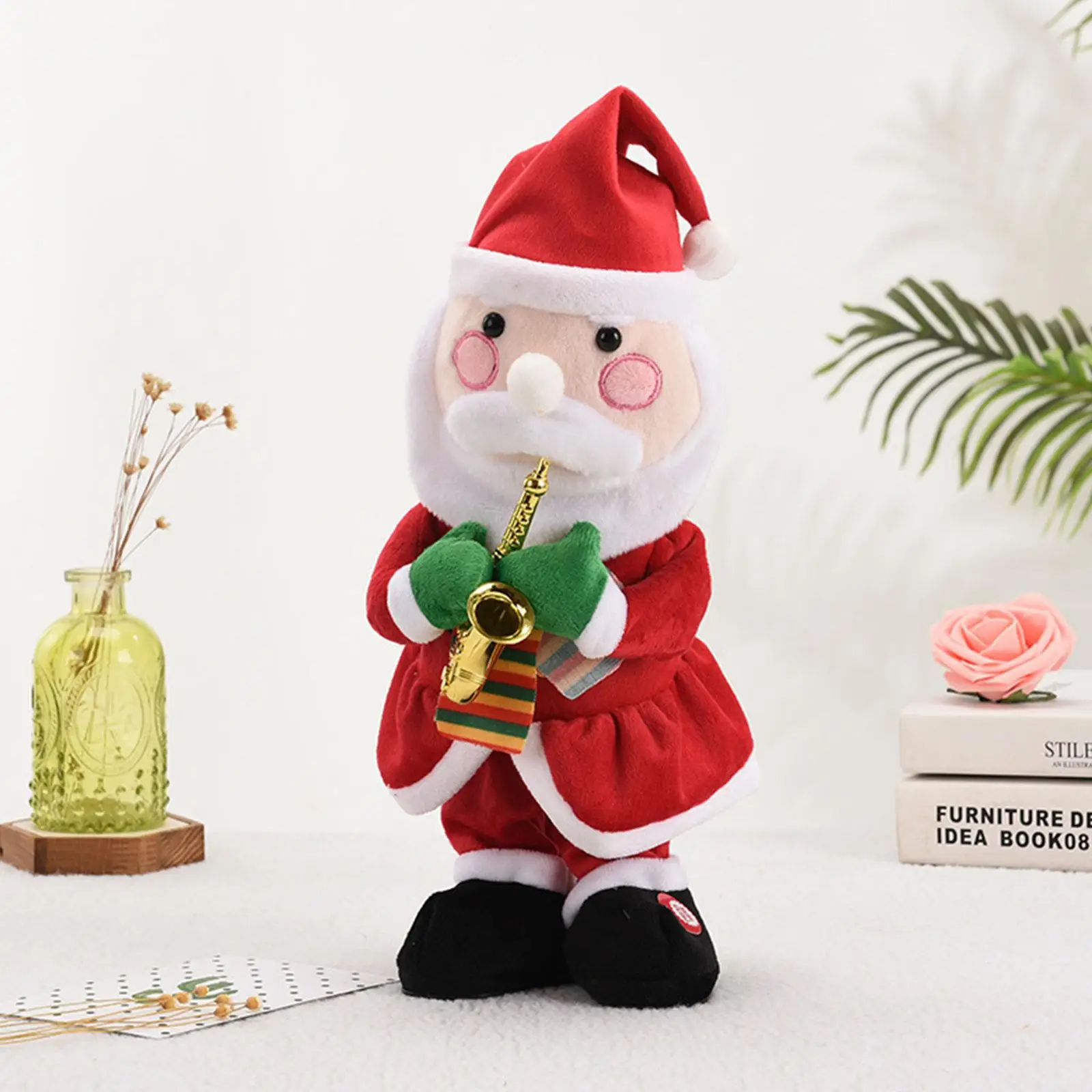 Electric Christmas Toy Dancing Singing Santa Claus Plush Toy Stuffed Elk Snowman Merry Christmas Gifts For Children Kids