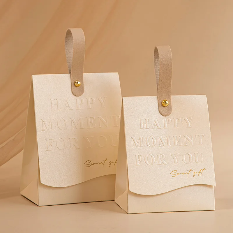 10Pcs Beige Paper Gift Bags, Small Wedding Favor and Souvenir Bags for Candy, Jewelry, ... - SKU PGB02122 - UGI Packaging