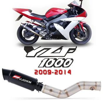 Yzf1000 Full Exhaust System Slip On For Yamaha Yzf R1 Yzf1000 2009-2014 Motorcycle Escape Muffler Modified Contact Milddle Pipe