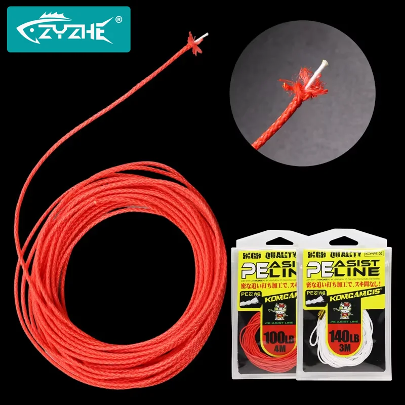 ZYZHE Tying JIG Assist Hooks Angelschnur, zweilagig innen und außen, 8 Stränge pro Schicht, 200lb maximale Zugkraft, zum Binden von Angelhaken