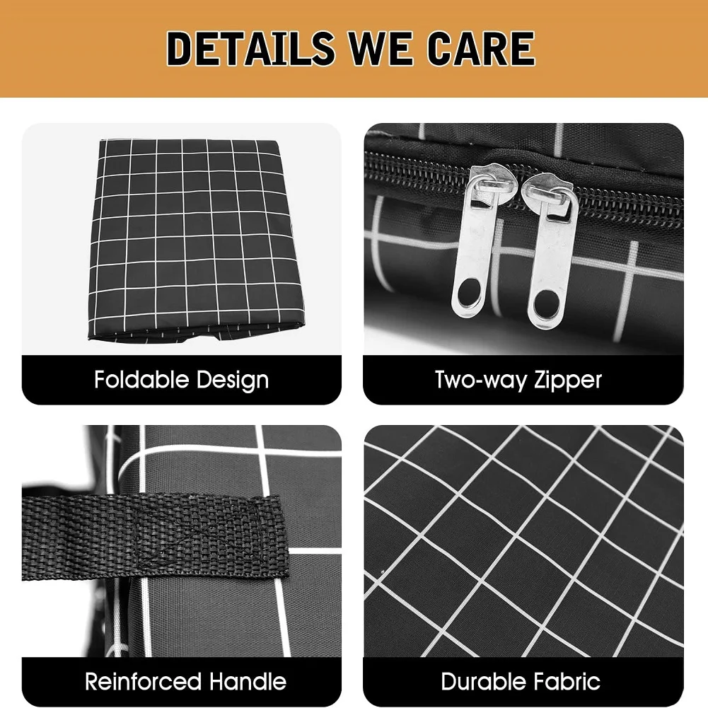 Foldable Quilt Storage Bag Large Capacity Sturdy Oxford Fabric Storage Wardrobe Closet Organizers for Clothes,Blanket,Beding 3