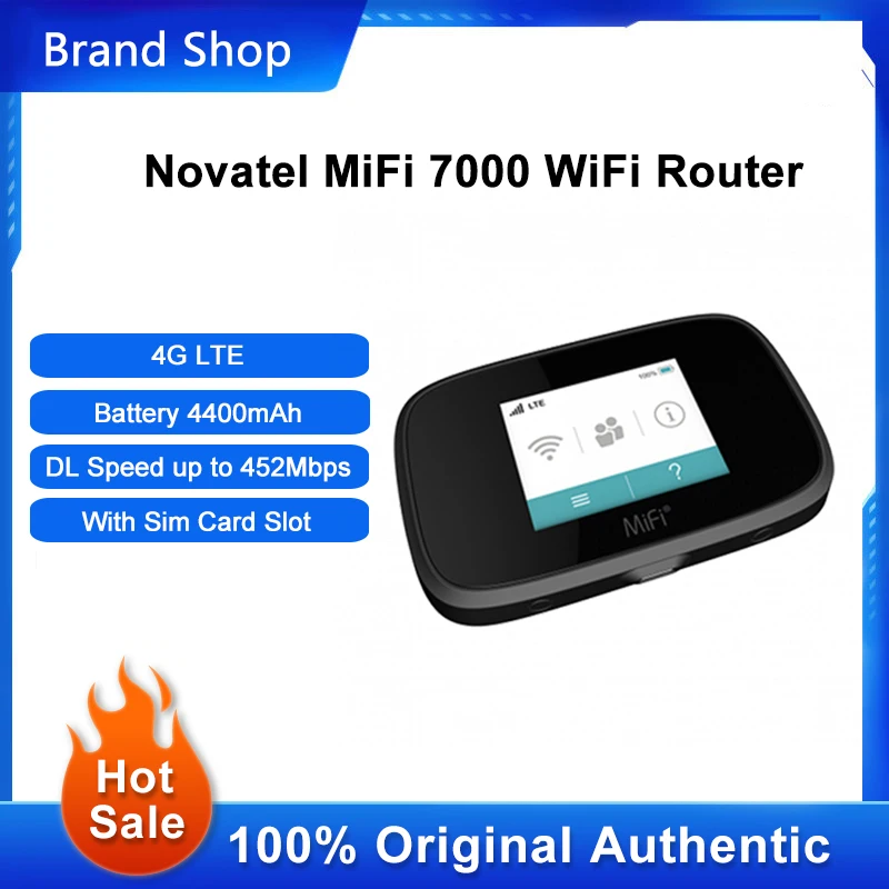 Novatel Mifi 7000 Router Wifi Portatile Mini 4G Sbloccato Lte Hotspot Pocket Con Sim Card Internet Illimitato Per La Casa All'Aperto