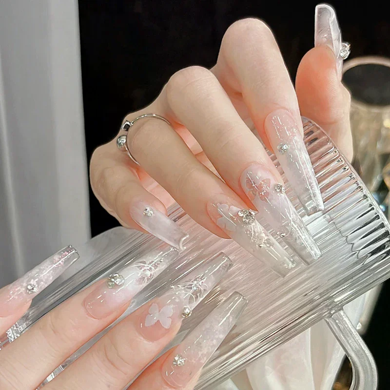 Nail Art Hollow Out Stickers Star Butterfly Love Self-Adhesive Template Stamp Nail Charm Manicure Decorations