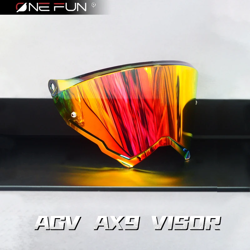 AX9 Helmet Visor For AGV AX9 Motorcycle Rally Off-road Helmet Visor goggles plating silver golden Replacement Lens 3