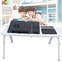 Adjustable Laptop Desk Laptop Notebook PC Folding Portable Car Bed Sofa Desk Stand Table Tray Cool Fan Lightweight Laptop Desk 1