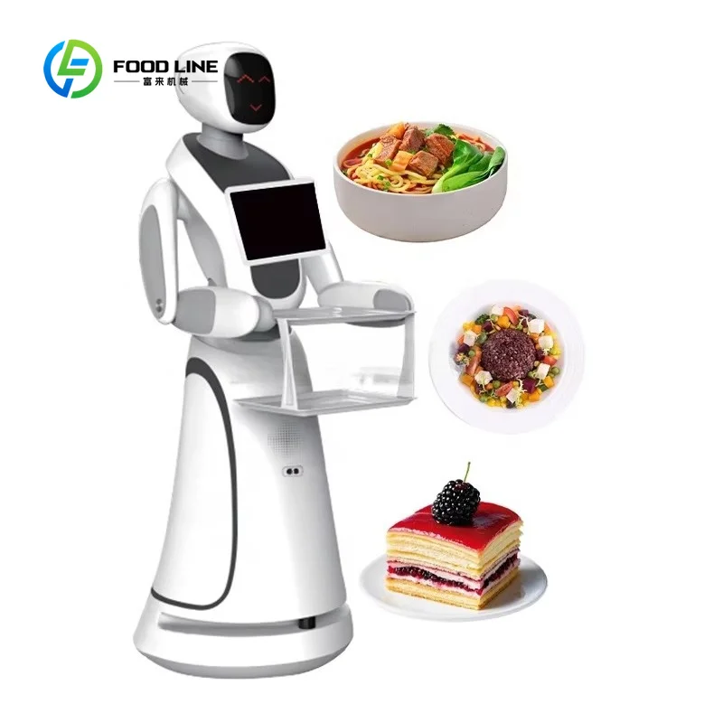 Robot Umanoide Elettrico Intelligente Personalizzato per Uso Commerciale / Robot per Consegna Cibo nei Ristoranti - immagine 6