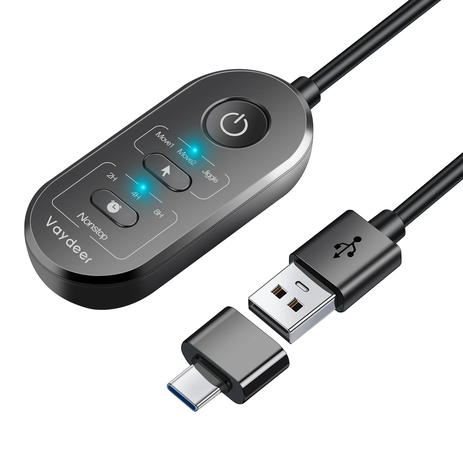 Mouse Usb 2 In 1 Jiggler Mouse Non Rilevabile Mover Mouse Automatico Per Computer Mover Jiggler Mantiene Il Computer Sveglia Simula Il Mouse
