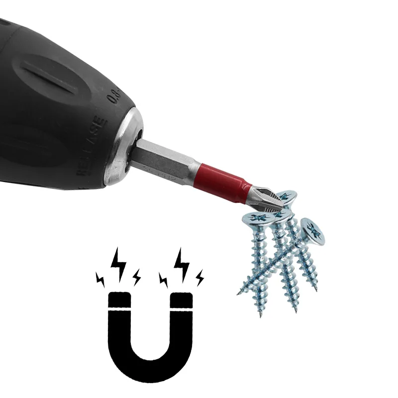Magnetic Hex Shank Anti Slip Long Reach Electric Screwdriver Bits Precision PH2 Single Phillips/Cross Head Power Tools