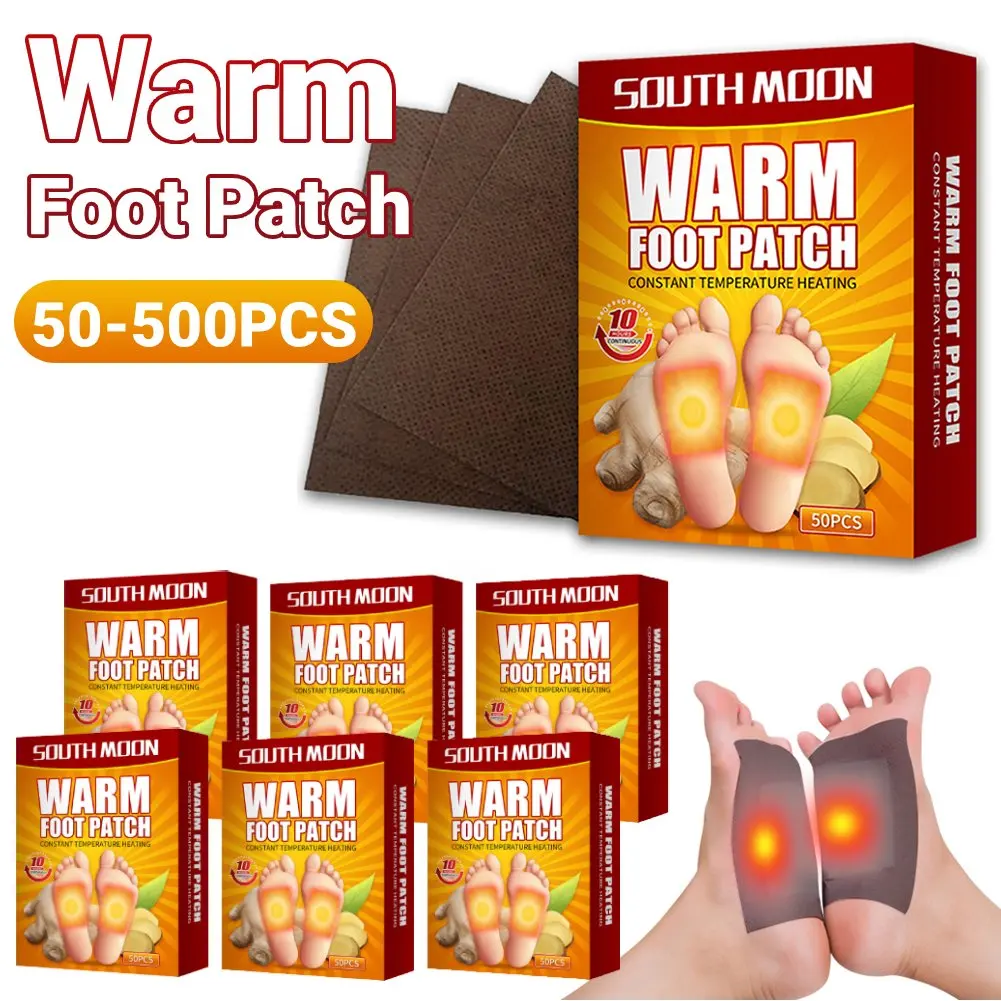 50-500pcs Portable Warm Foot Patch Self-Heating Insole Paste Multipurpose Body Foot Warmer Sticker For Winter Outdoor Fishing foot pads heated pads