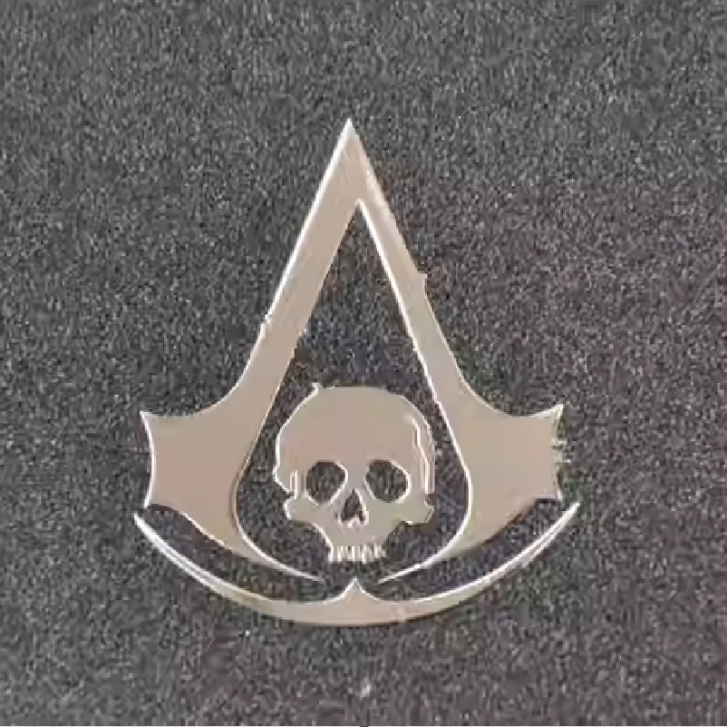 Assassin's skull Metal sticker Cell phone laptop car universal metal sticker