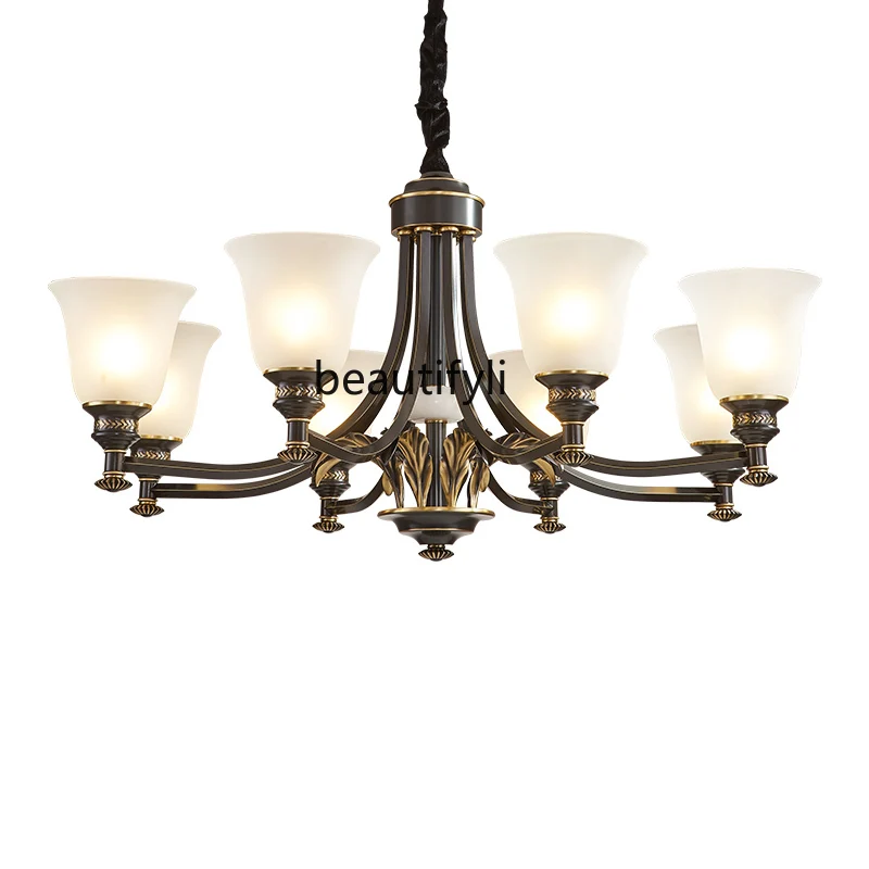 

CXH European Restaurant Bedroom Light Light Luxury Antique Duplex Building Hall Lighting