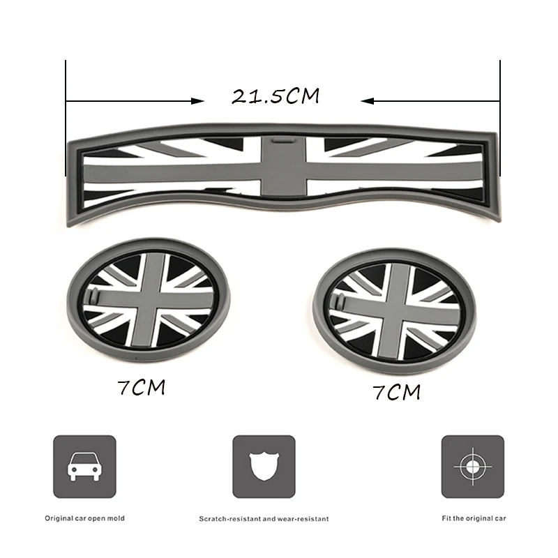 Car Cup Cushion Storage Groove Coaster Non-slip Mat Pad For Mini Cooper S JCW Clubman F54 F55 F56 F60 Countryman