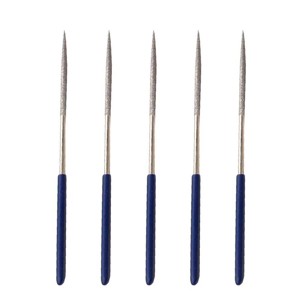 5pcs 3mm Shank Round Diamond File Diamond Grinding Head Bur Needle File For Metal Engraving Carving Polishing Hand Tools 140mm 1pc new ignition coil 140mm 2bolt connection sturdy for chinese chainsaw 4500 5200 5800 152f 100a 45cc 52cc 58cc tools parts