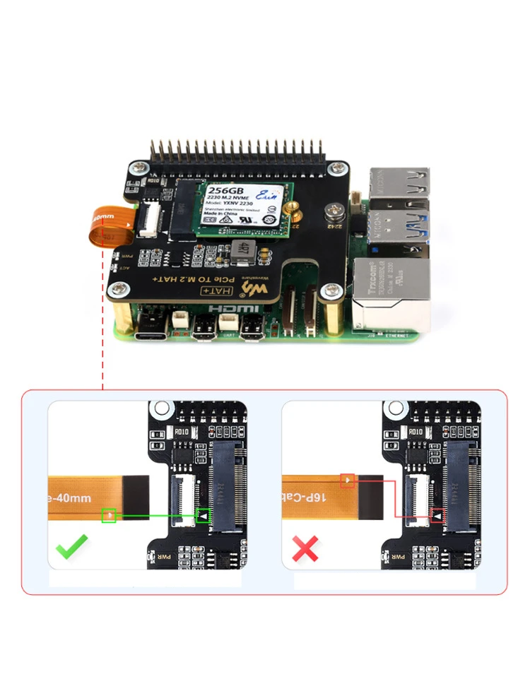   5  PCIe to M.2  , NVMe  SSD SSD Ȯ Ʈ, pi5 Ȯ 