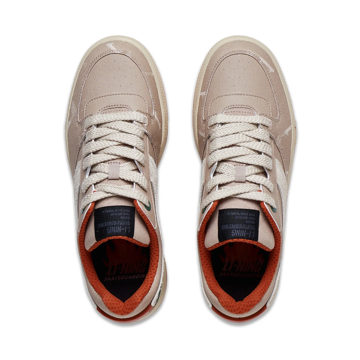 Li-Ning Men GLORY 92S Professional Skateboard Shoes DUAL CUSHION Street Style Sport Shoes Wearable Culture Sneakers AEPT003 skateboarding shoes sports shoes