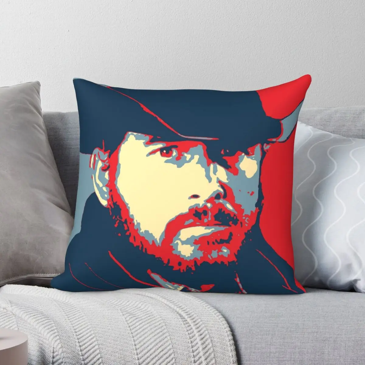 

Yellowstone Rip Face Hope Pattern Pillowcase Polyester Linen Velvet Pattern Zip Decor Throw Pillow Case Home Cushion Cover