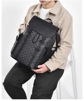 Black Waterproof Laptop Backpack For College Large Capacity Luxury Vintage Bag Mens Stylish Leather Backpacks Bag For Traveling 5